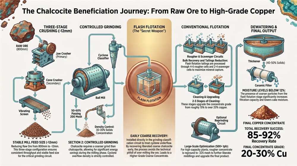Chalcocite Beneficiation Process